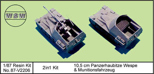 1/87 10,5 cm Panzerhaubitze Wespe & Munitionsfahrzeug