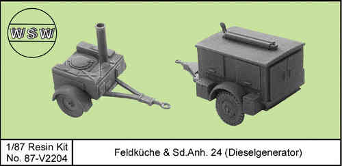 1/87 Feldküche & Sd.Anh. 24 (Dieselgenerator)