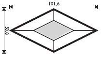 Bevel Rhombus glue ship 50,8 x 101,6  mm