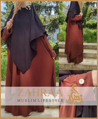 Maxi tunic with zip and skirt