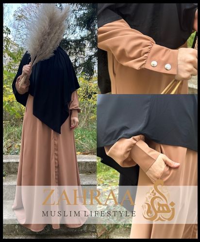 Abaya Djasia Madina Silk mit Zipp karamell ca. 153cm/Gr. S