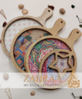 Holzteller mit Griff Stern Design Holzteller mit Griff Stern Design