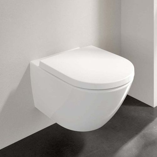 Villeroy & Boch Wand-WC SUBWAY 3.0 mit WC-Sitz weiss alpin mit ceramicplus Beschichtung