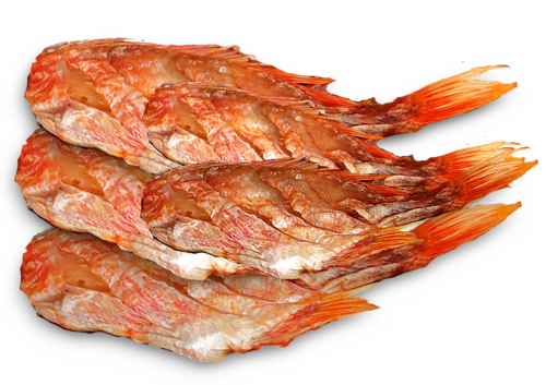 Морской окунь,без головы,солёный ,вяленый